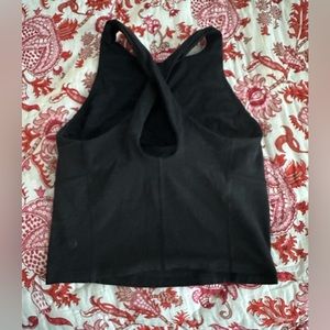 LuluLemon Black Twist Strap Tank Top High Neck